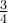 \frac{3}{4}