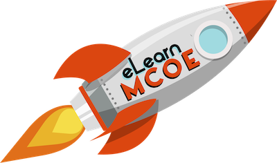The eLearn MCOE rocket logo