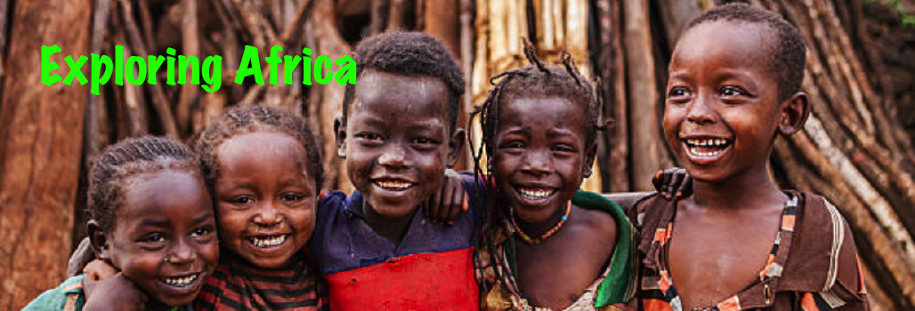 African children with smiling faces